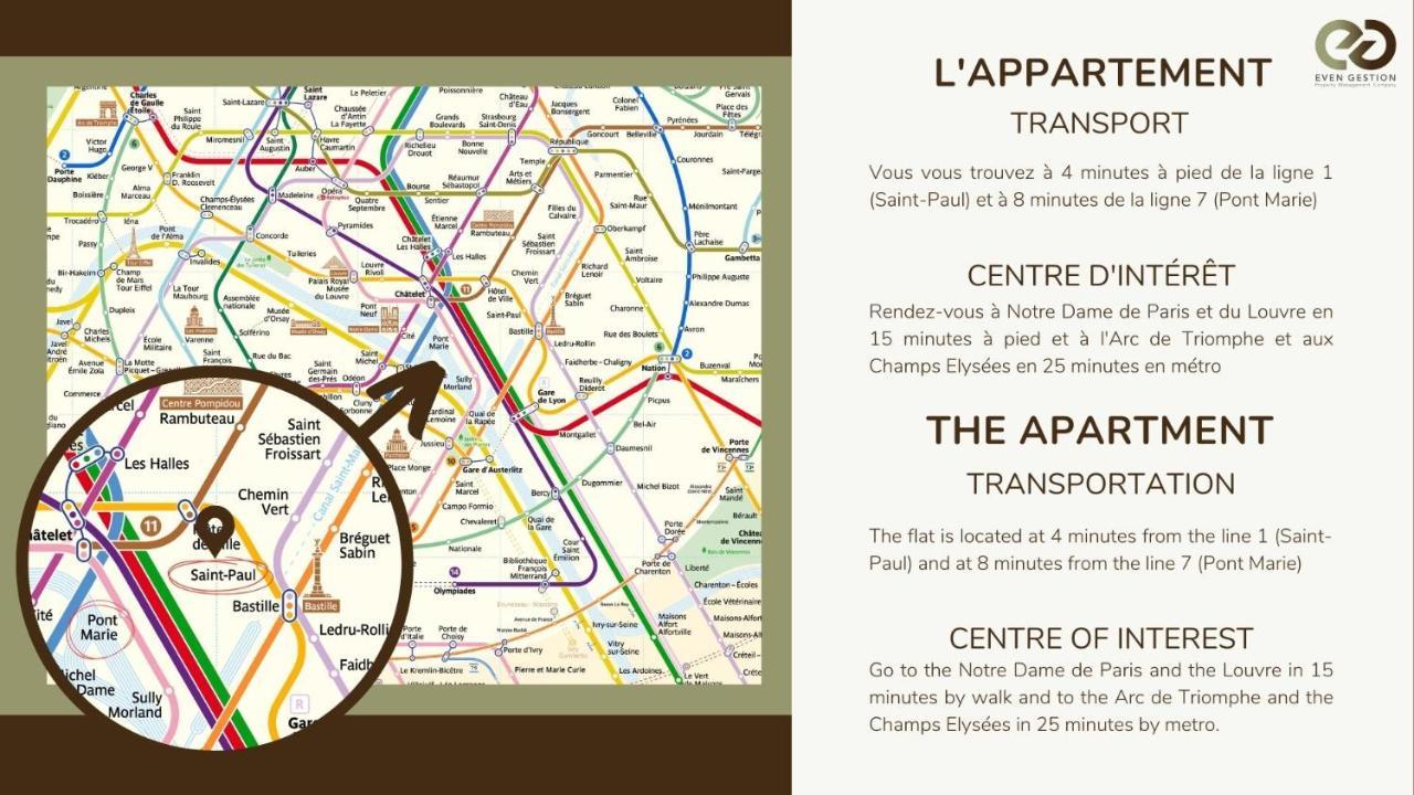 New&Renovated Cosy Flat In The Marais !!! 4Pers Apartment Paris Bagian luar foto